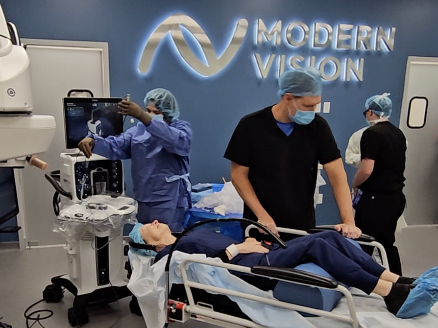 Susan getting Refractive Lens Exchange at Modern Vision Centers in Des Moines IA